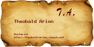 Theobald Arion névjegykártya